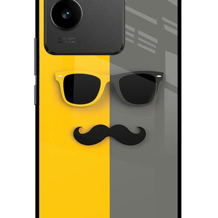Sunglasses with Mustache Vivo T2 Pro 5G Glass Case