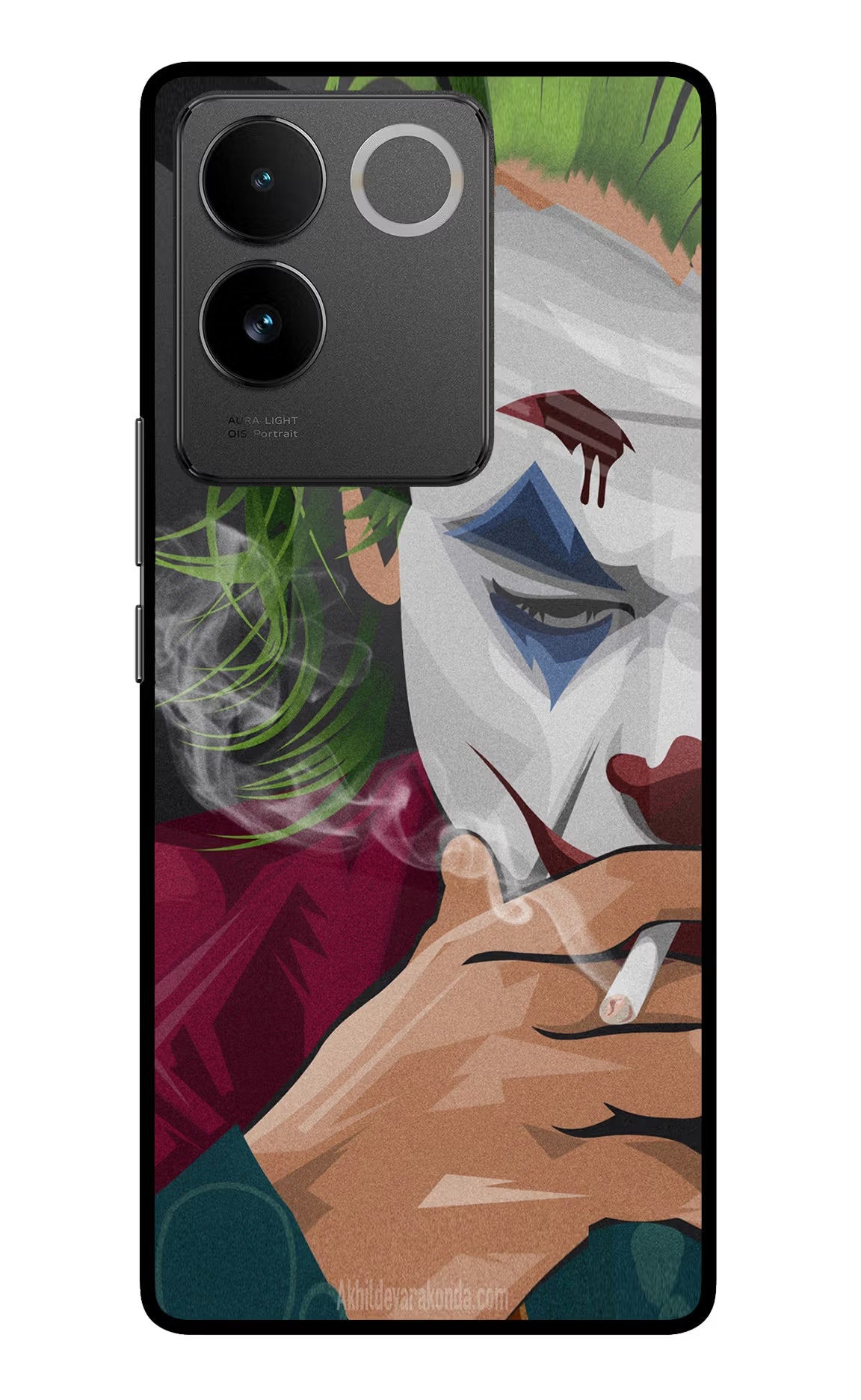 Joker Smoking Vivo T2 Pro 5G Glass Case Back Cover by Casekaro