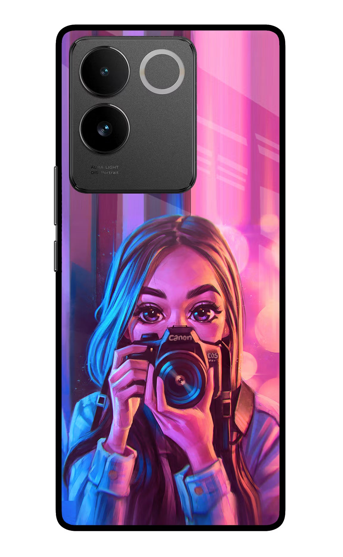 Girl Photographer Vivo T2 Pro 5G Glass Case