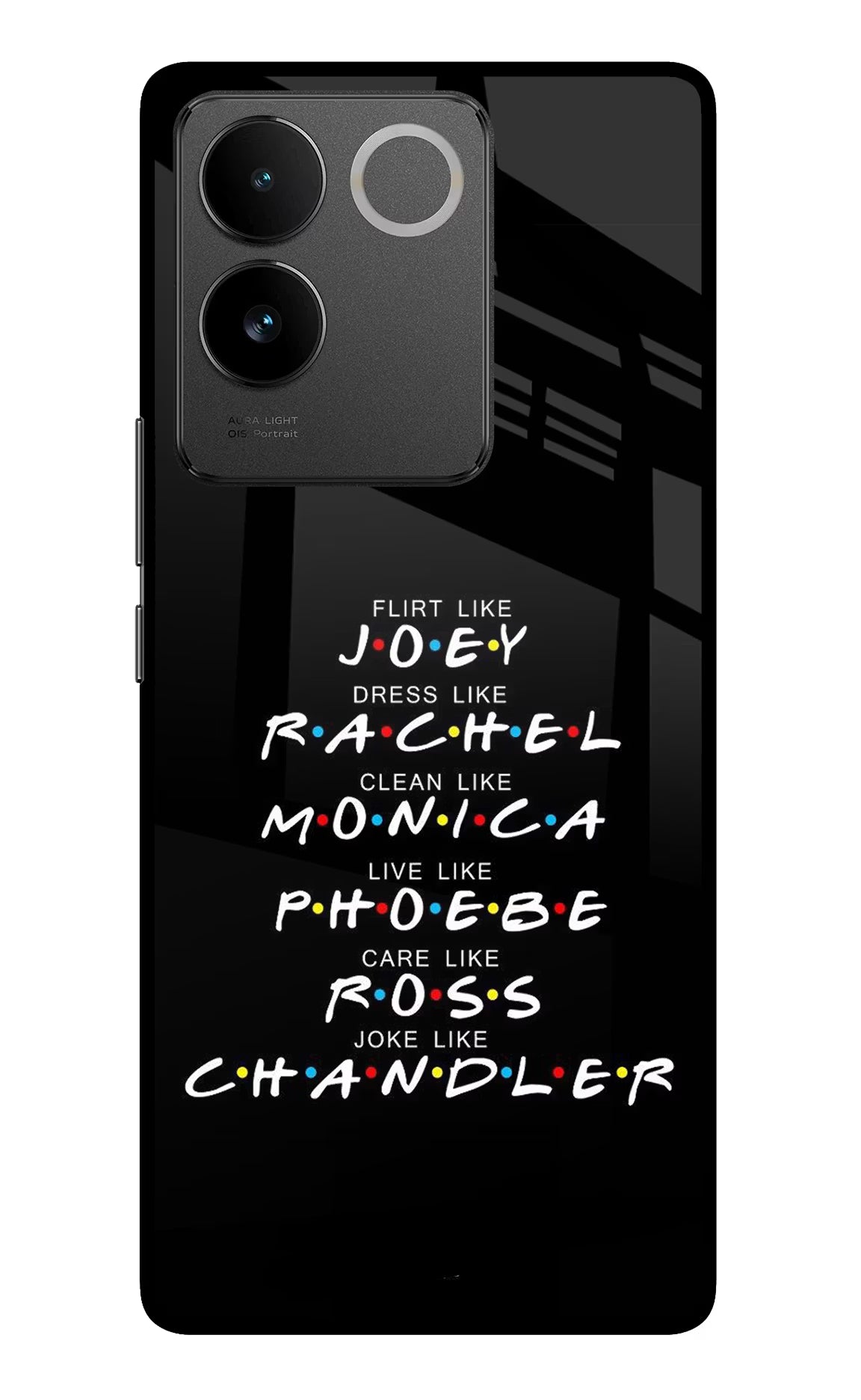 FRIENDS Character Vivo T2 Pro 5G Glass Case
