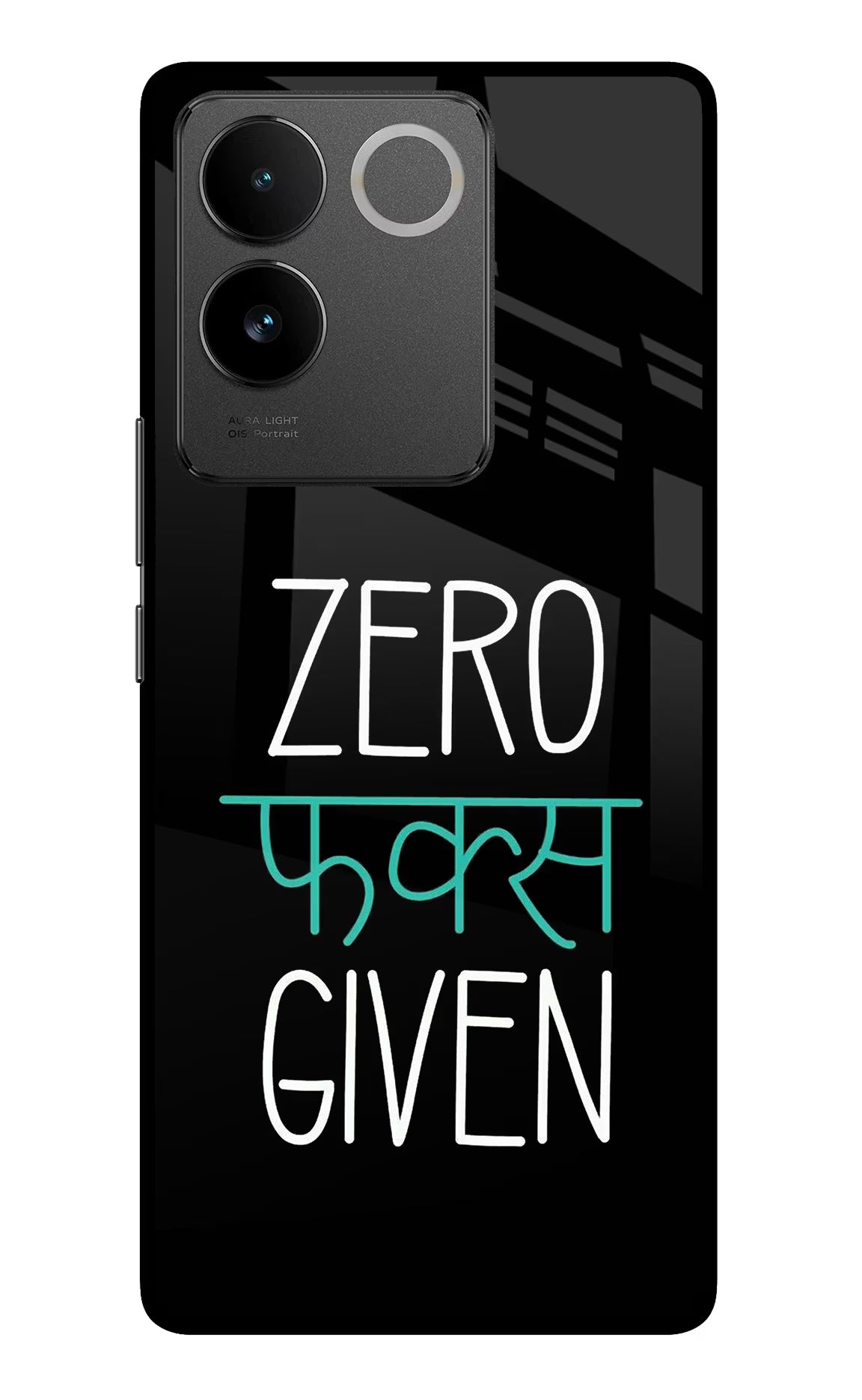 Zero Fucks Given Vivo T2 Pro 5G Glass Case Back Cover by Casekaro