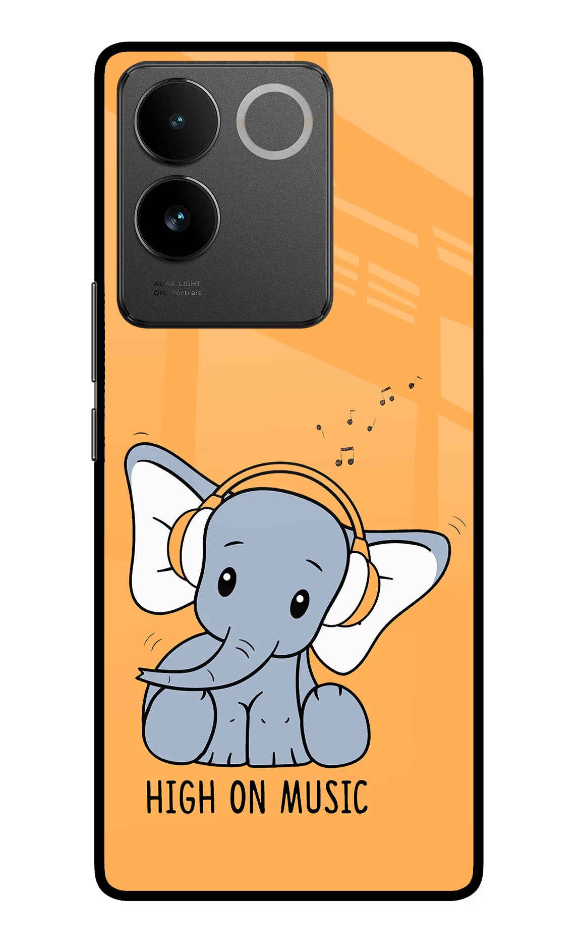 High On Music Vivo T2 Pro 5G Glass Case Back Cover by Casekaro