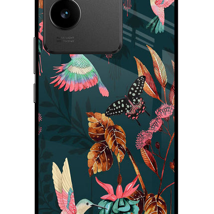 Birds Vivo T2 Pro 5G Glass Case Back Cover by Casekaro