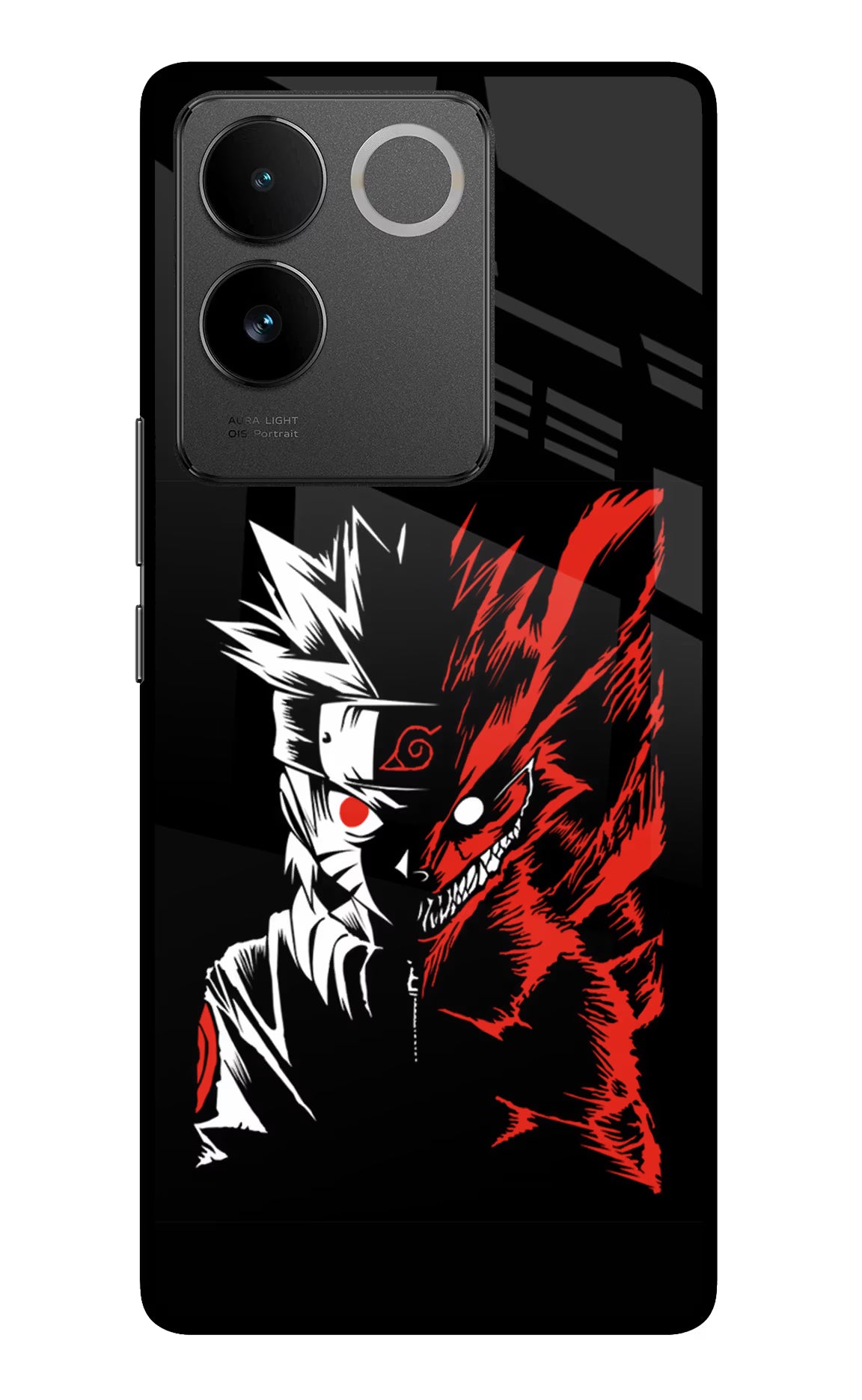 Naruto Two Face Vivo T2 Pro 5G Glass Case Back Cover by Casekaro