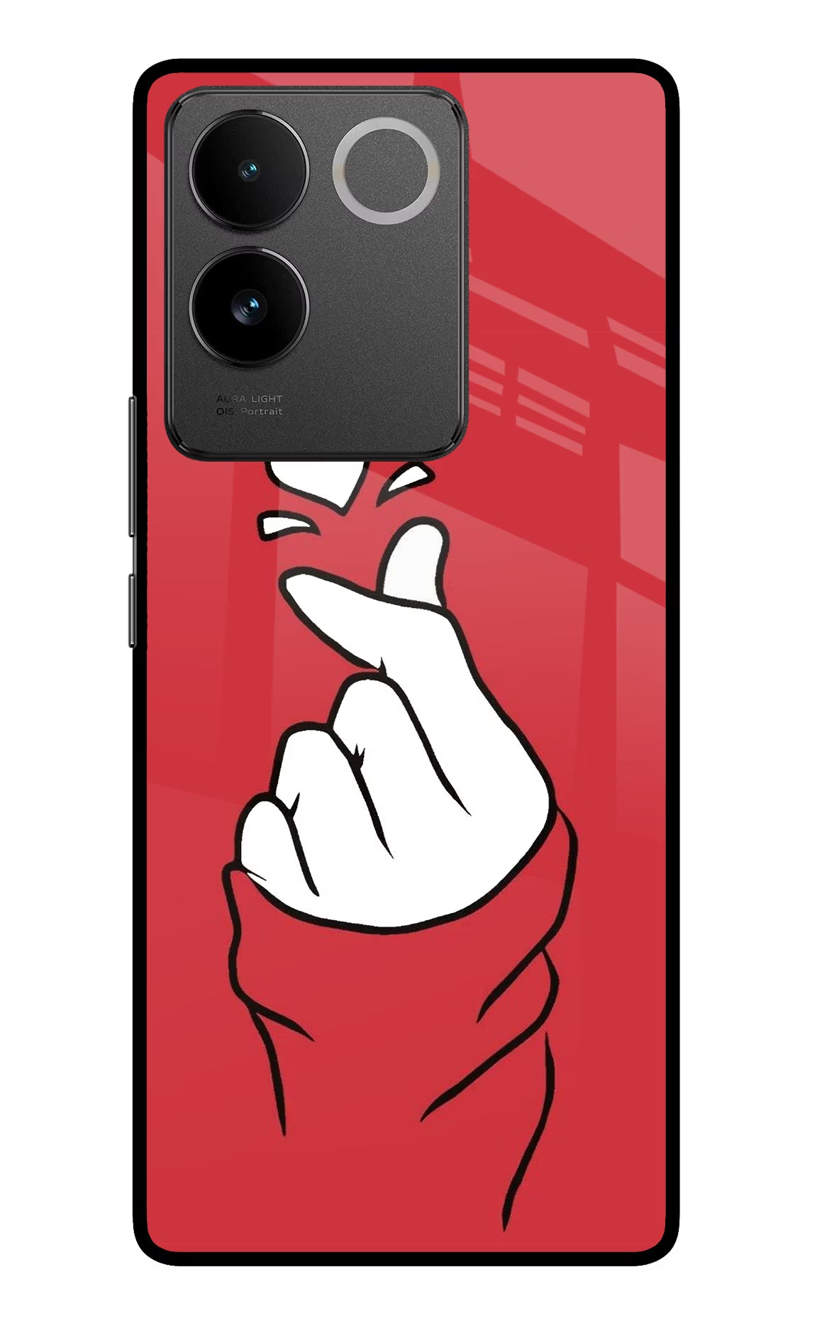 Korean Love Sign Vivo T2 Pro 5G Glass Case Back Cover by Casekaro