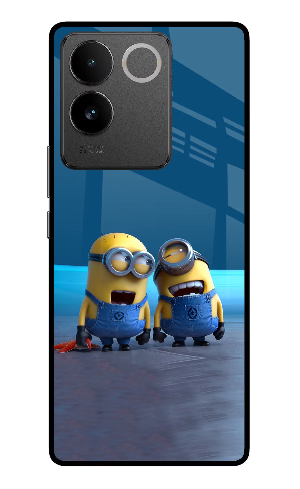 Minion Laughing Vivo T2 Pro 5G Glass Case Back Cover by Casekaro