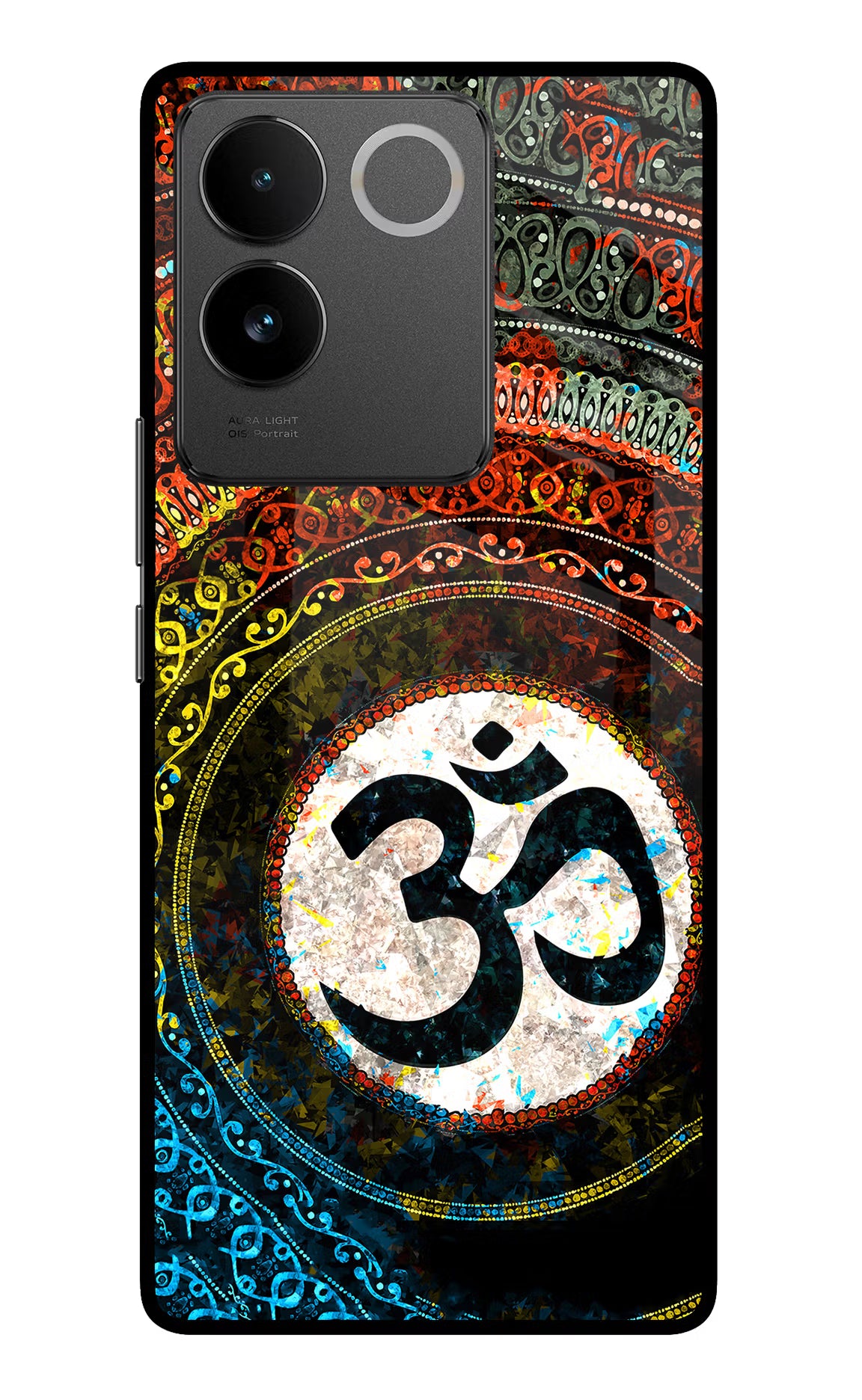Om Cultural Vivo T2 Pro 5G Glass Case Back Cover by Casekaro