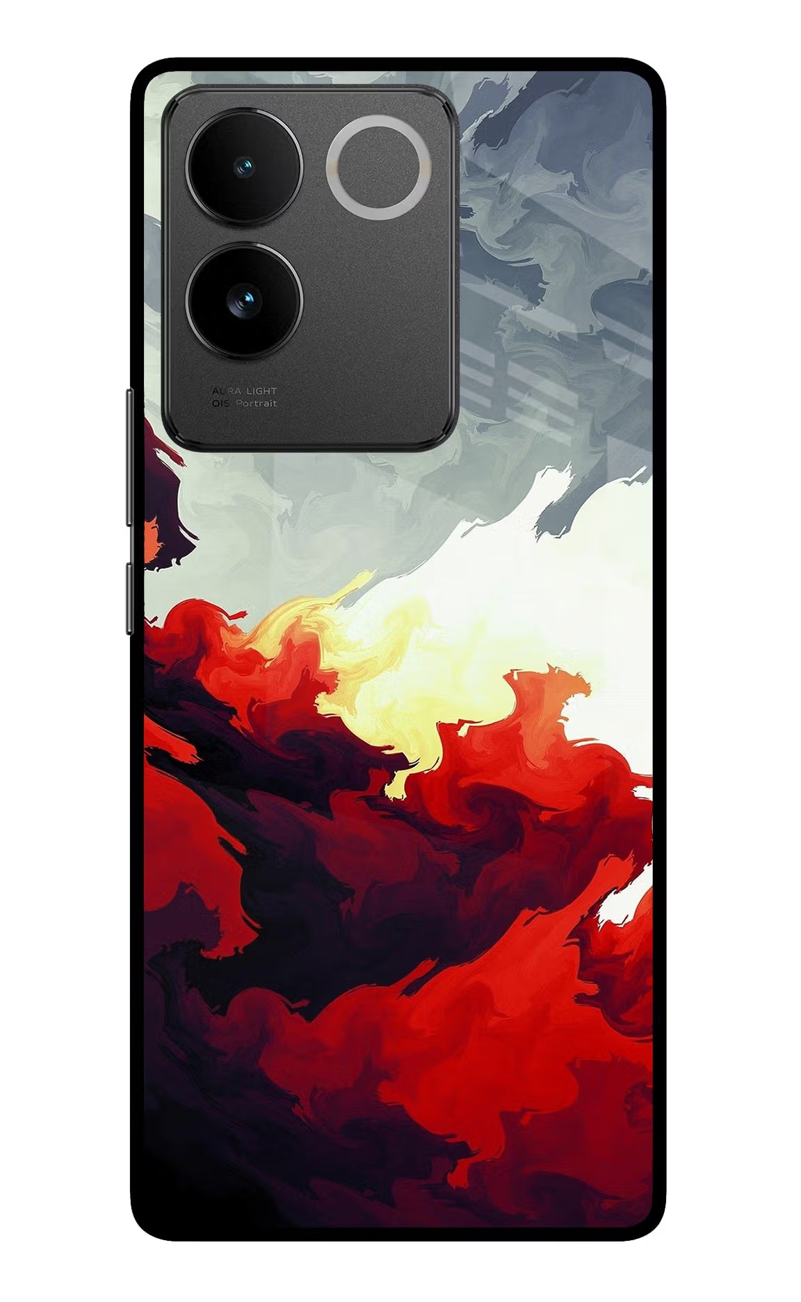 Fire Cloud Vivo T2 Pro 5G Glass Case Back Cover by Casekaro