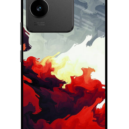 Fire Cloud Vivo T2 Pro 5G Glass Case Back Cover by Casekaro