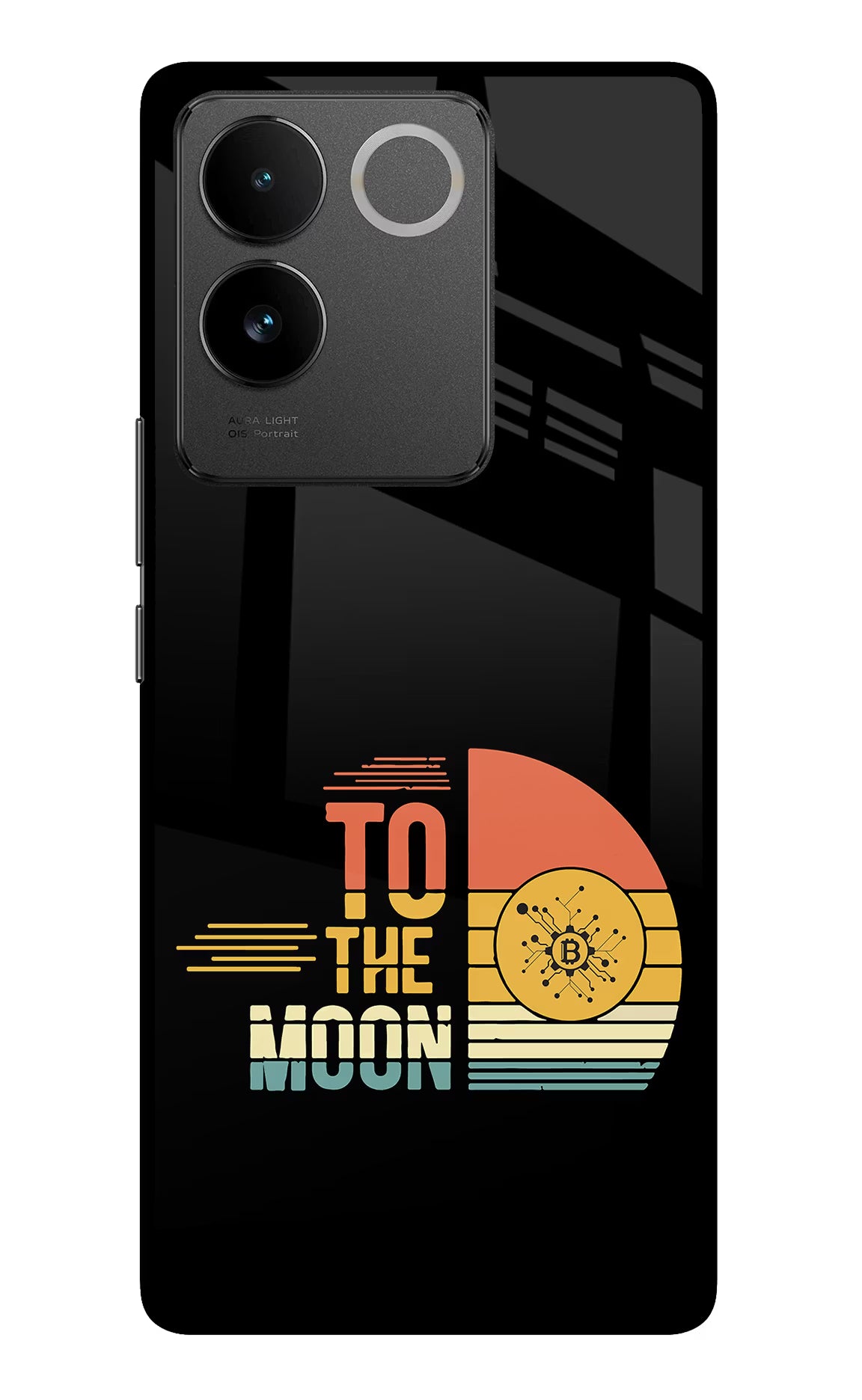 To the Moon Vivo T2 Pro 5G Glass Case Back Cover by Casekaro