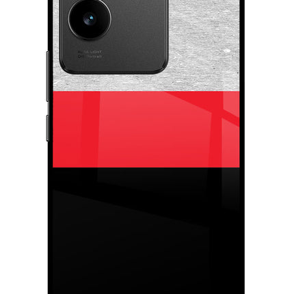 Tri Color Pattern Vivo T2 Pro 5G Glass Case Back Cover by Casekaro