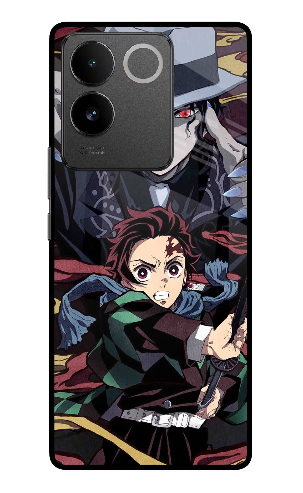 Demon Slayer Vivo T2 Pro 5G Glass Case Back Cover by Casekaro