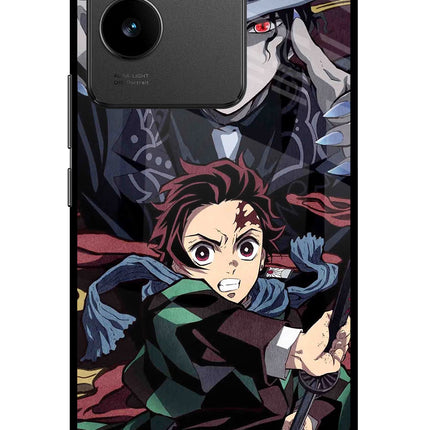 Demon Slayer Vivo T2 Pro 5G Glass Case Back Cover by Casekaro