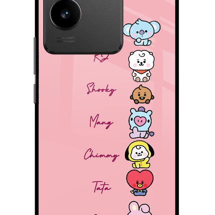 BTS names Vivo T2 Pro 5G Glass Case Back Cover by Casekaro