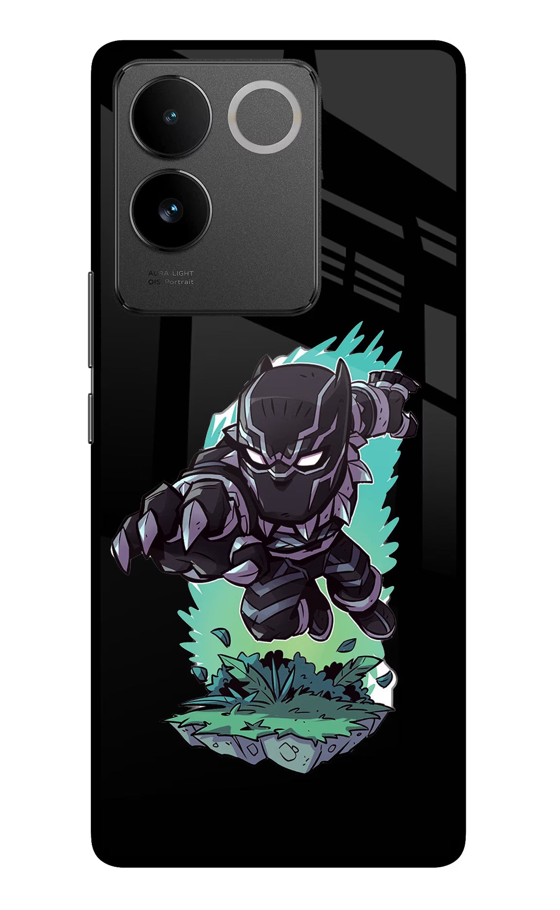 Black Panther Vivo T2 Pro 5G Glass Case Back Cover by Casekaro