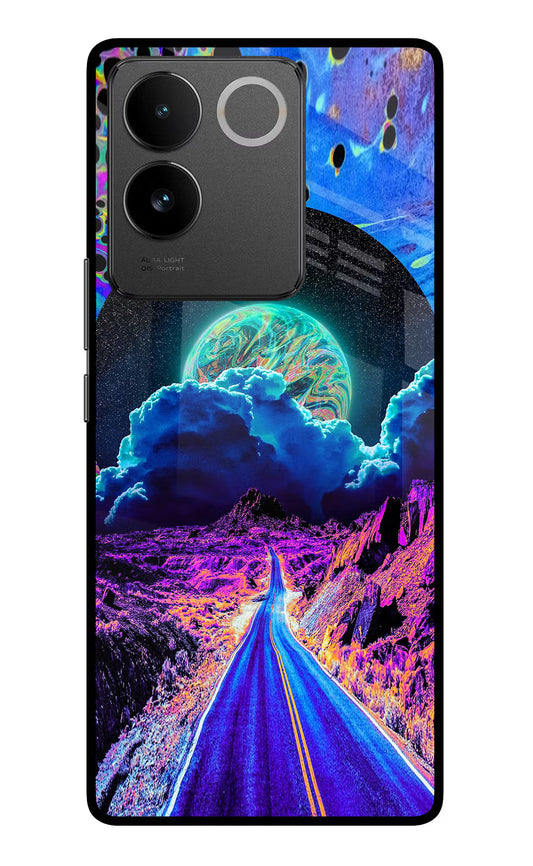 Psychedelic Painting Vivo T2 Pro 5G Glass Case