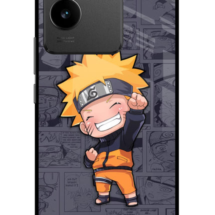 Chota Naruto Vivo T2 Pro 5G Glass Case Back Cover by Casekaro
