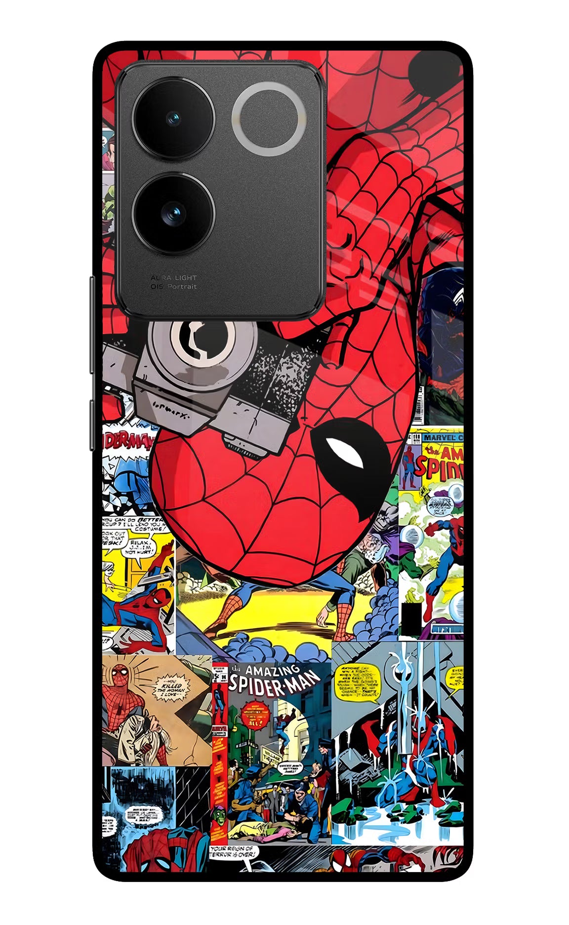 Spider Man Vivo T2 Pro 5G Glass Case Back Cover by Casekaro