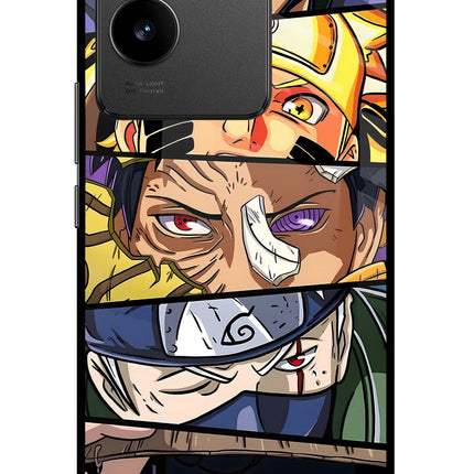 Naruto Character Vivo T2 Pro 5G Glass Case Back Cover by Casekaro