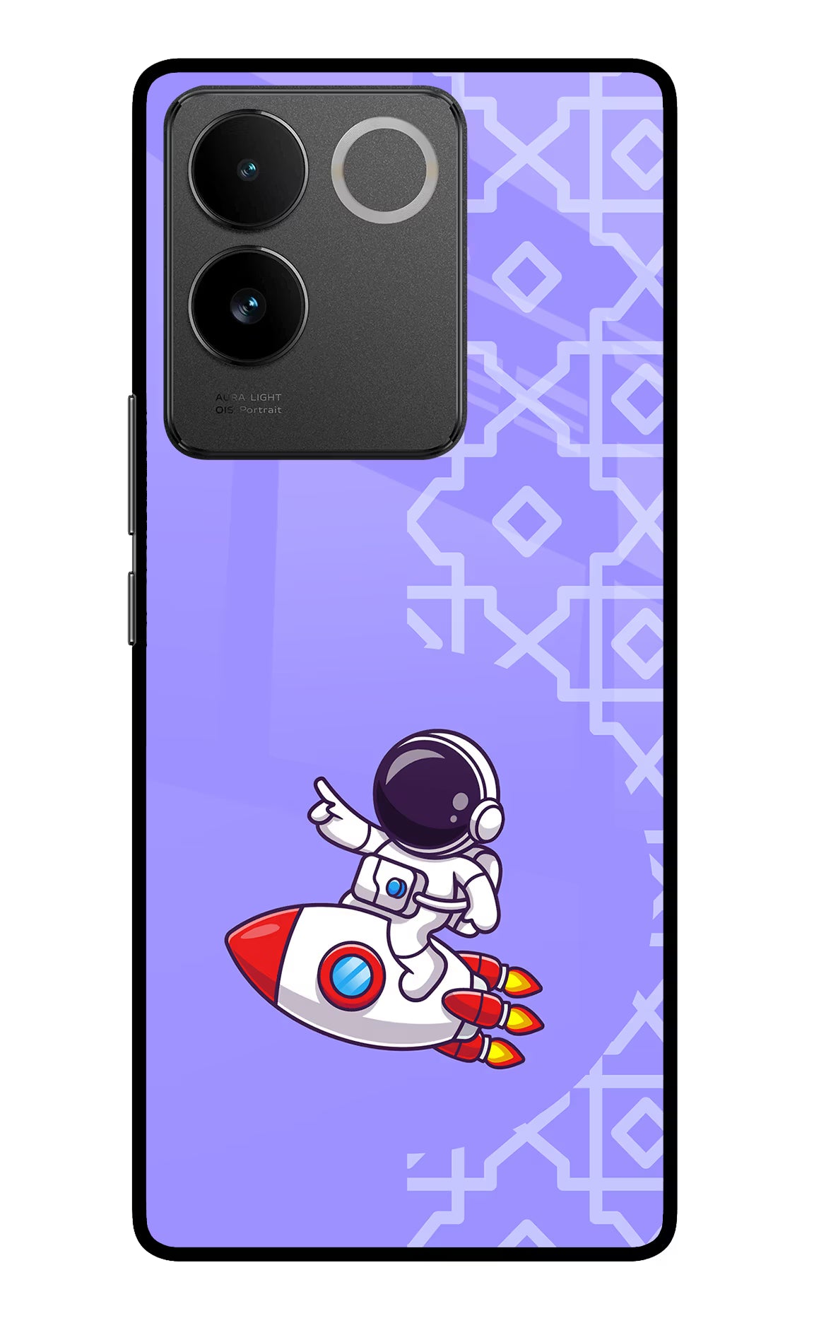 Cute Astronaut Vivo T2 Pro 5G Glass Case Back Cover by Casekaro