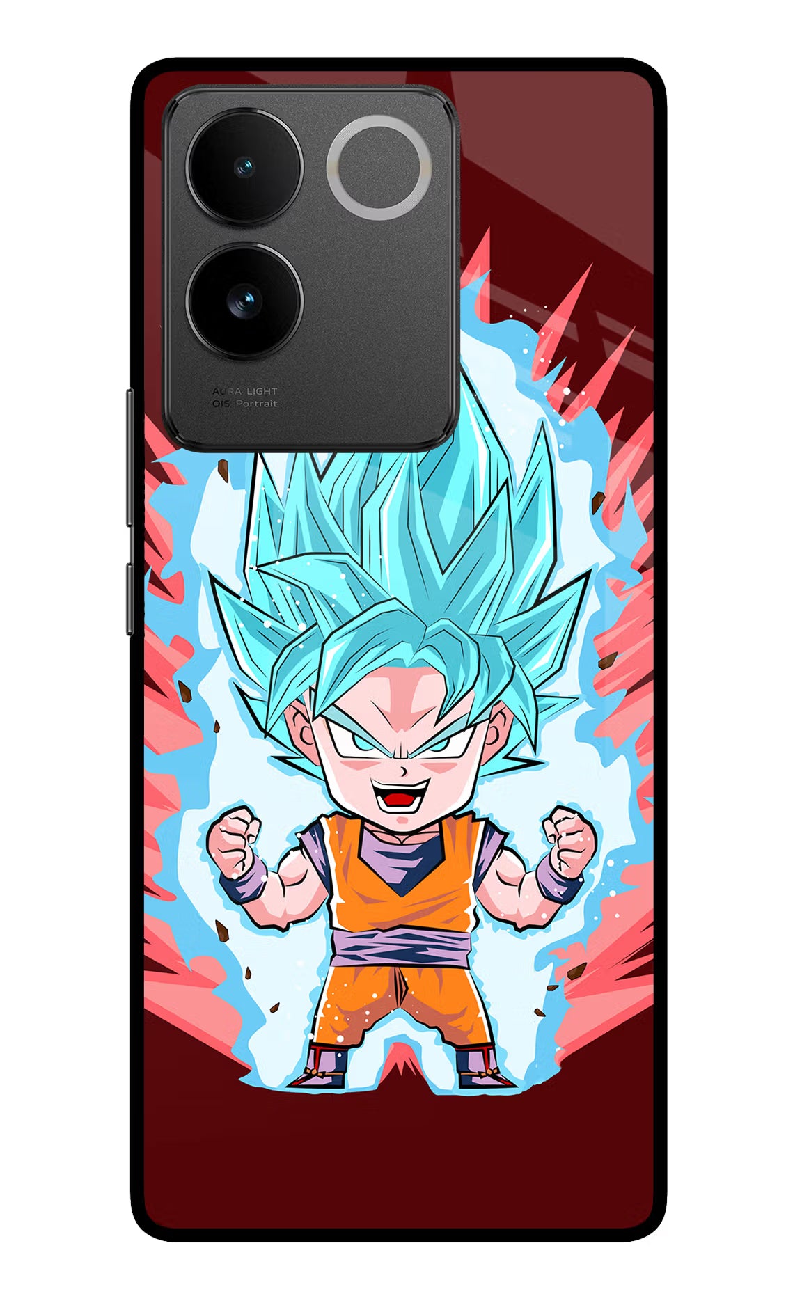 Goku Little Vivo T2 Pro 5G Glass Case Back Cover by Casekaro