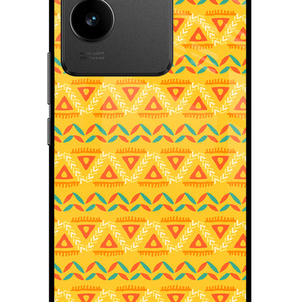 Tribal Pattern Vivo T2 Pro 5G Glass Case Back Cover by Casekaro