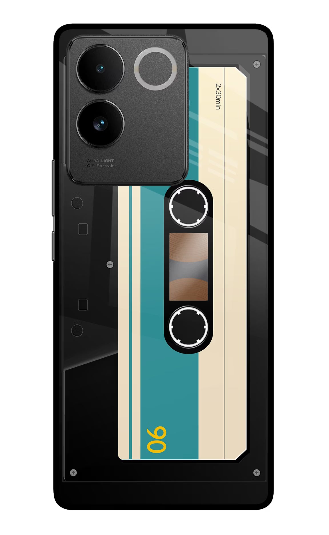 Cassette Vivo T2 Pro 5G Glass Case Back Cover by Casekaro