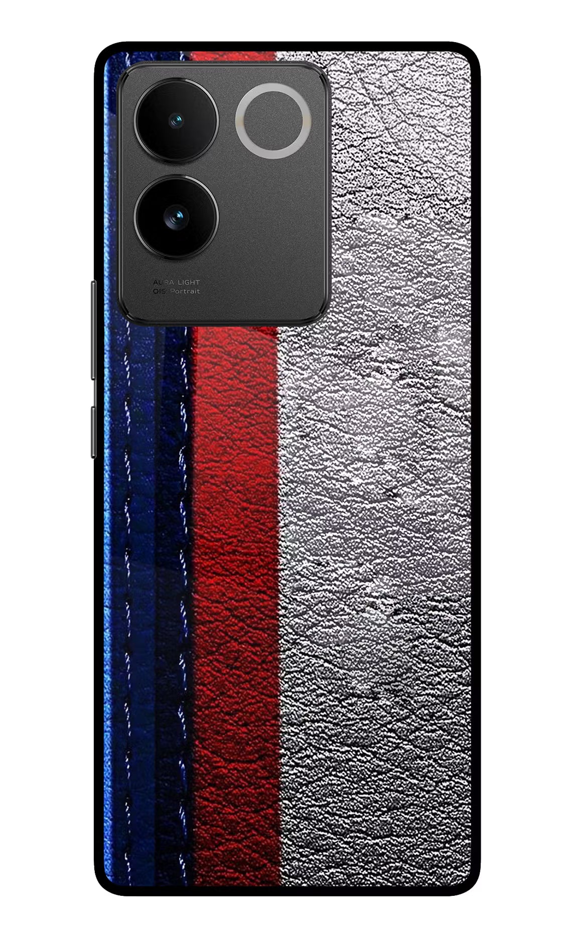 BMW Stripes Vivo T2 Pro 5G Glass Case Back Cover by Casekaro