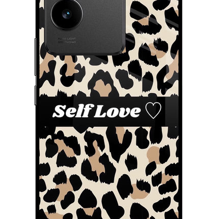 Leopard Print Self Love Vivo T2 Pro 5G Glass Case
