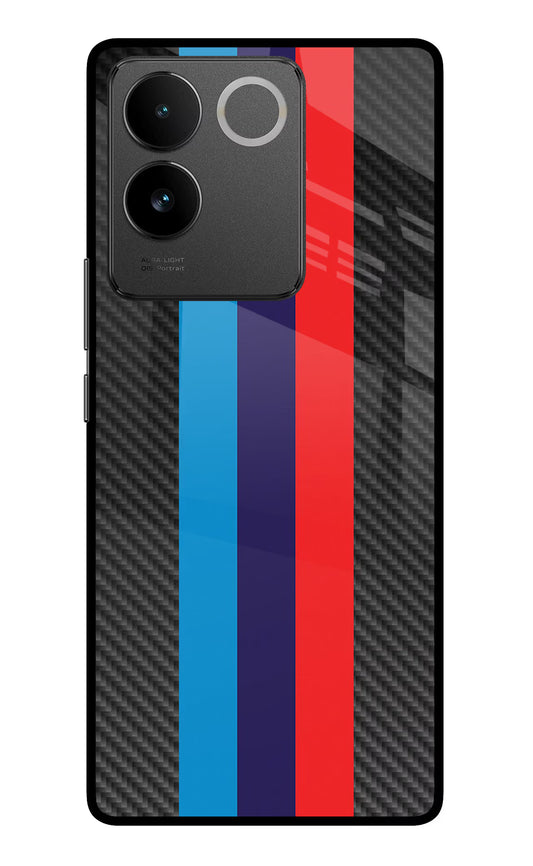 BMW Stripes Pattern Vivo T2 Pro 5G Glass Case