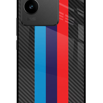 BMW Stripes Pattern Vivo T2 Pro 5G Glass Case Back Cover by Casekaro