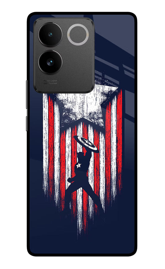 Captain America Marvel Art Vivo T2 Pro 5G Glass Case