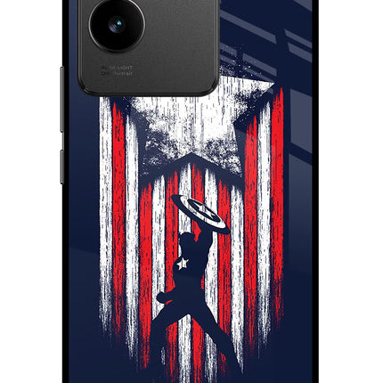Captain America Marvel Art Vivo T2 Pro 5G Glass Case Back Cover by Casekaro
