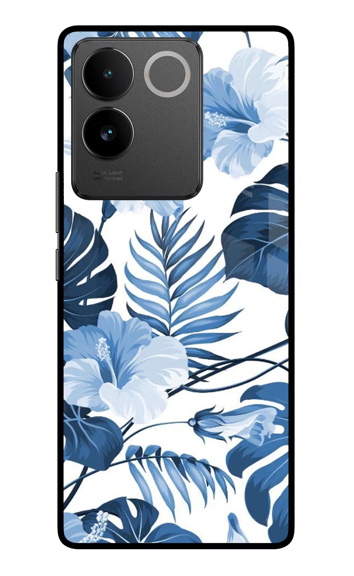 Fabric Art Vivo T2 Pro 5G Glass Case Back Cover by Casekaro