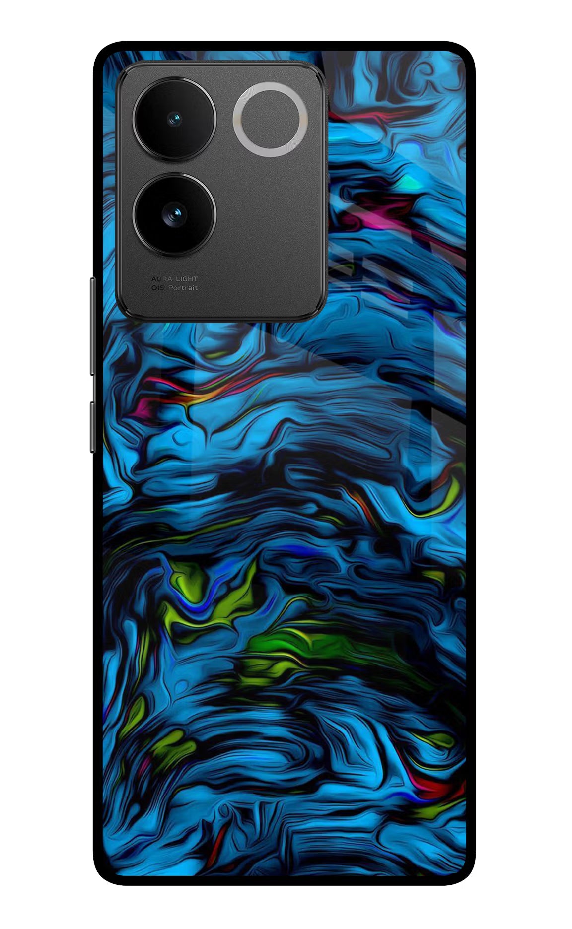 Dark Blue Abstract Vivo T2 Pro 5G Glass Case