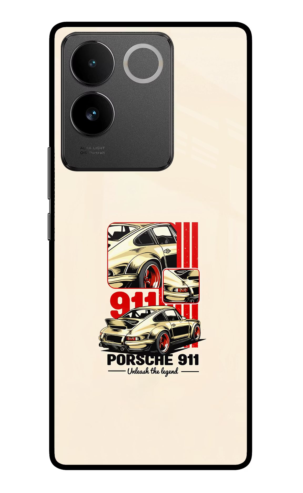 Classic Porsche 911 Vivo T2 Pro 5G Glass Case Back Cover by Casekaro