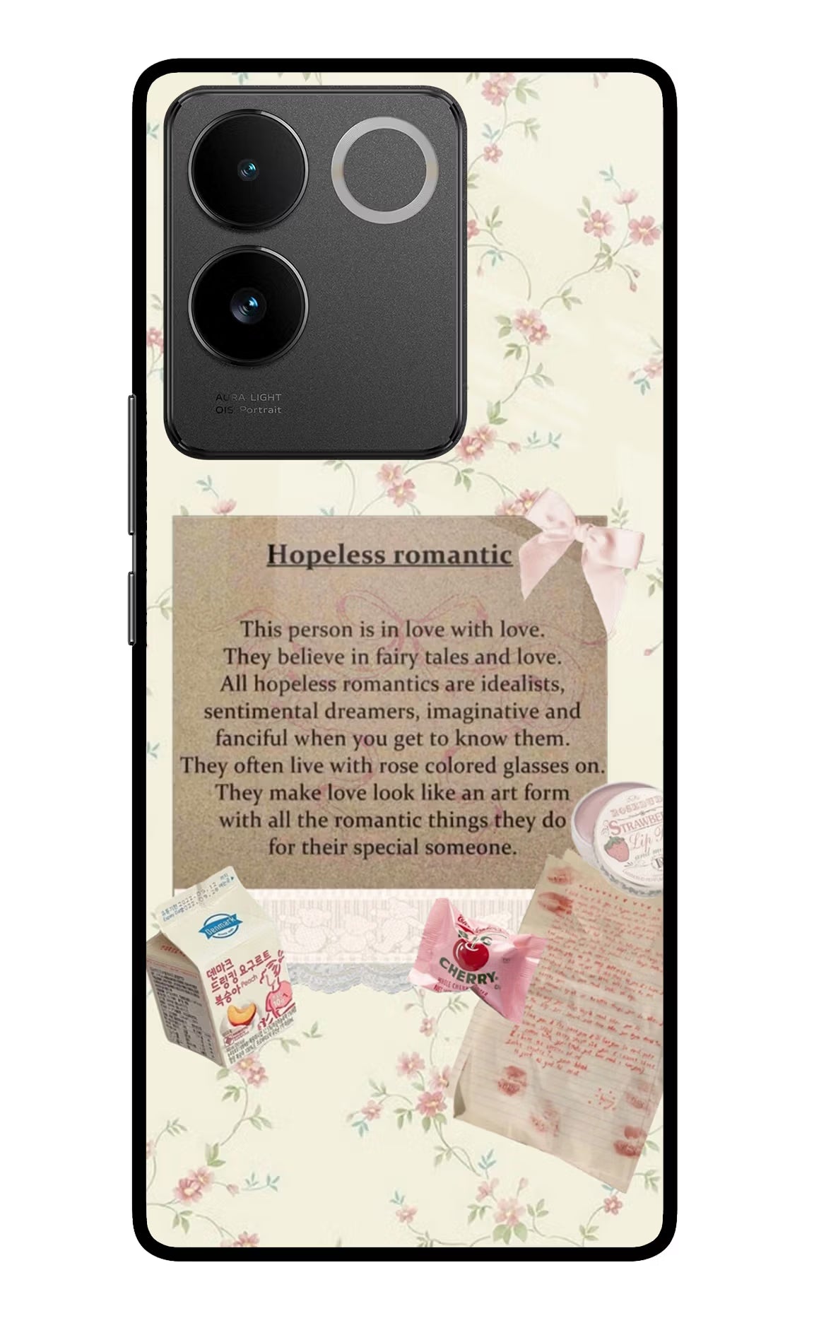 Hopeless Romantic Vivo T2 Pro 5G Glass Case Back Cover by Casekaro