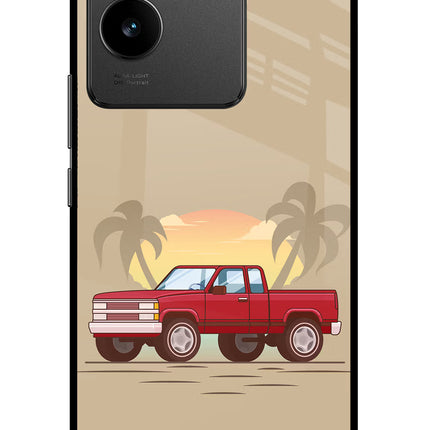 Desert Classic Drive Vivo T2 Pro 5G Glass Case Back Cover by Casekaro