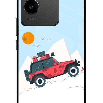 Mountain Trail Beast Vivo T2 Pro 5G Glass Case Back Cover by Casekaro