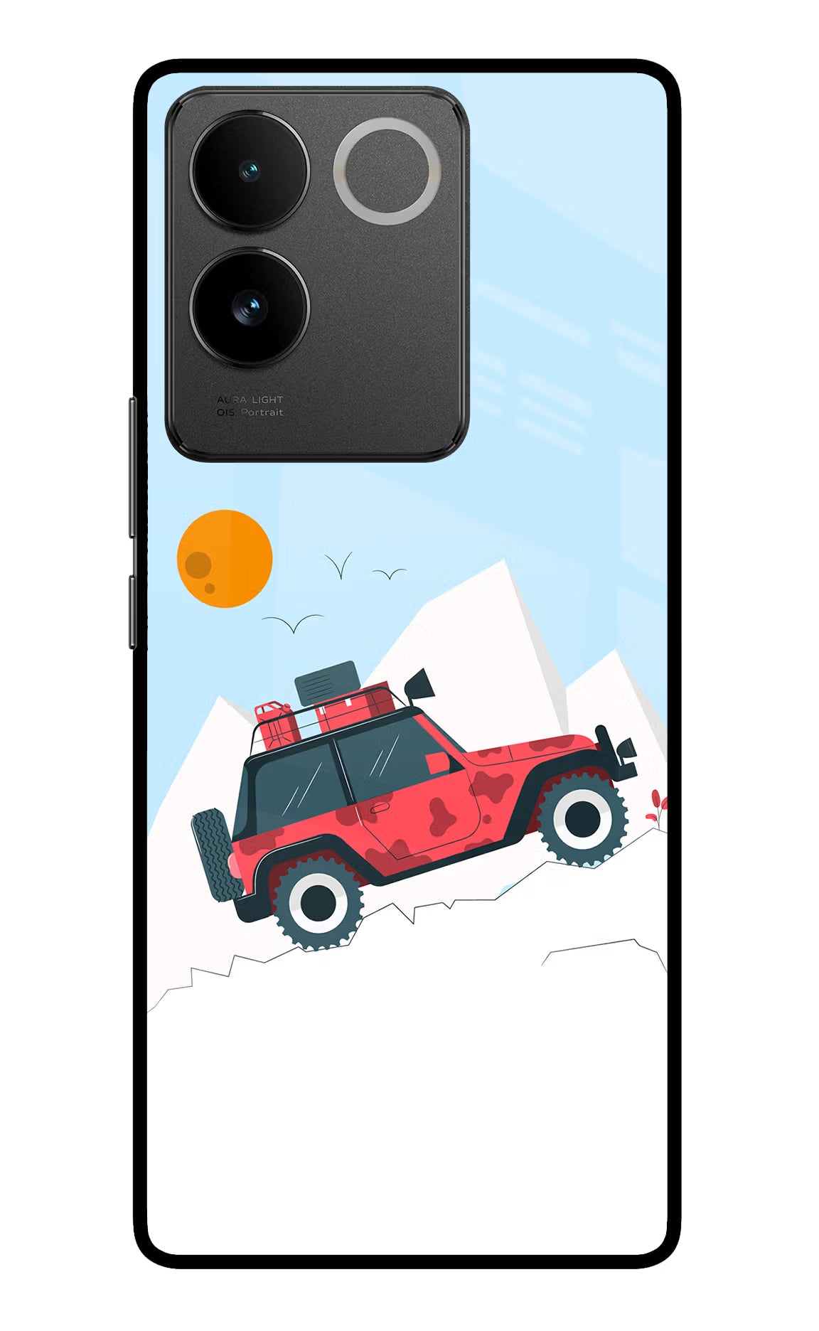 Mountain Trail Beast Vivo T2 Pro 5G Glass Case Back Cover by Casekaro