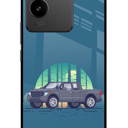 Retro Garage Vibe Vivo T2 Pro 5G Glass Case Back Cover by Casekaro
