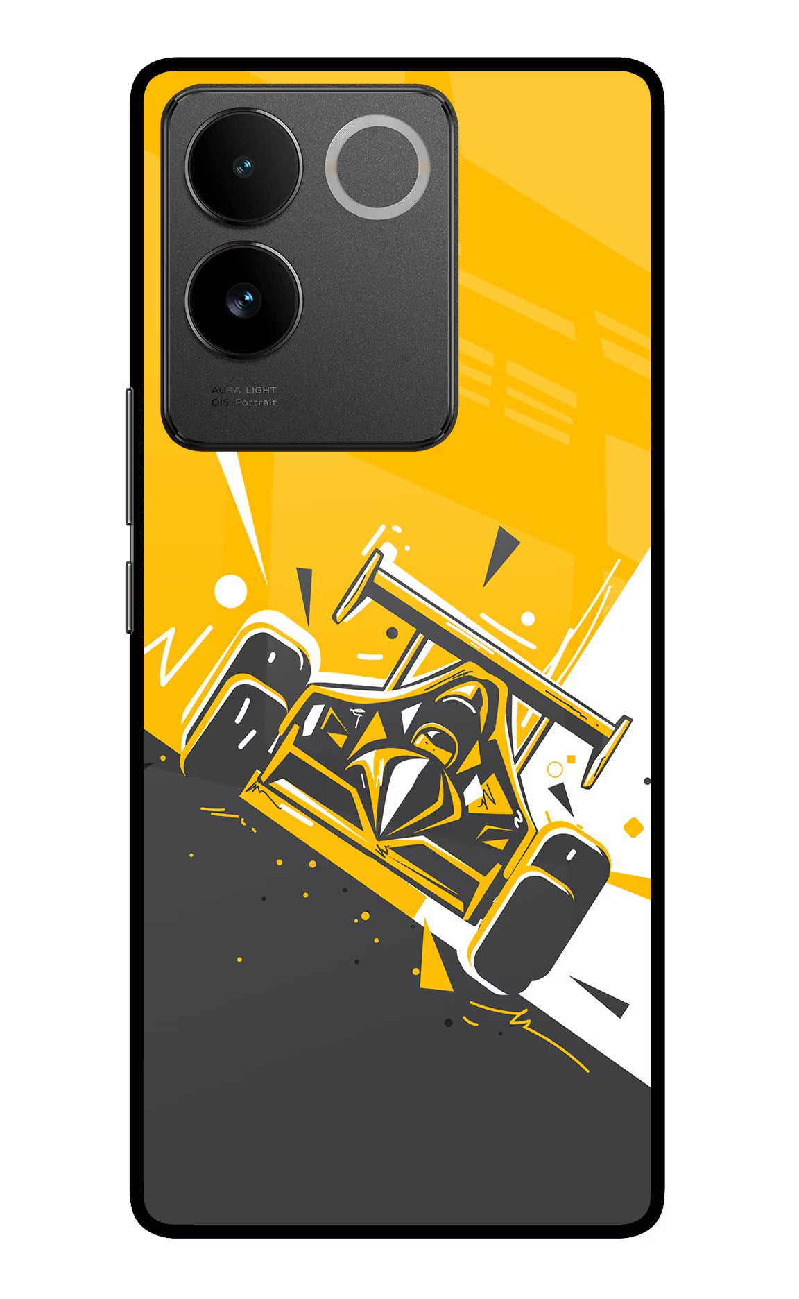 Track King Vivo T2 Pro 5G Glass Case Back Cover by Casekaro