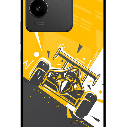 Track King Vivo T2 Pro 5G Glass Case Back Cover by Casekaro