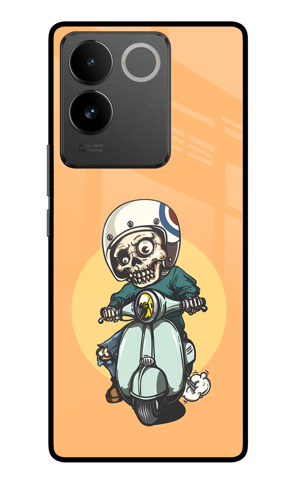 Undead Biker Vivo T2 Pro 5G Glass Case Back Cover by Casekaro