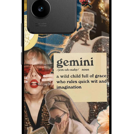 Gemini Zodiac Vivo T2 Pro 5G Glass Case