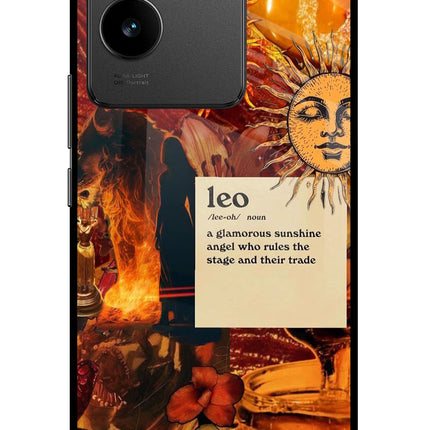 Leo Zodiac Vivo T2 Pro 5G Glass Case