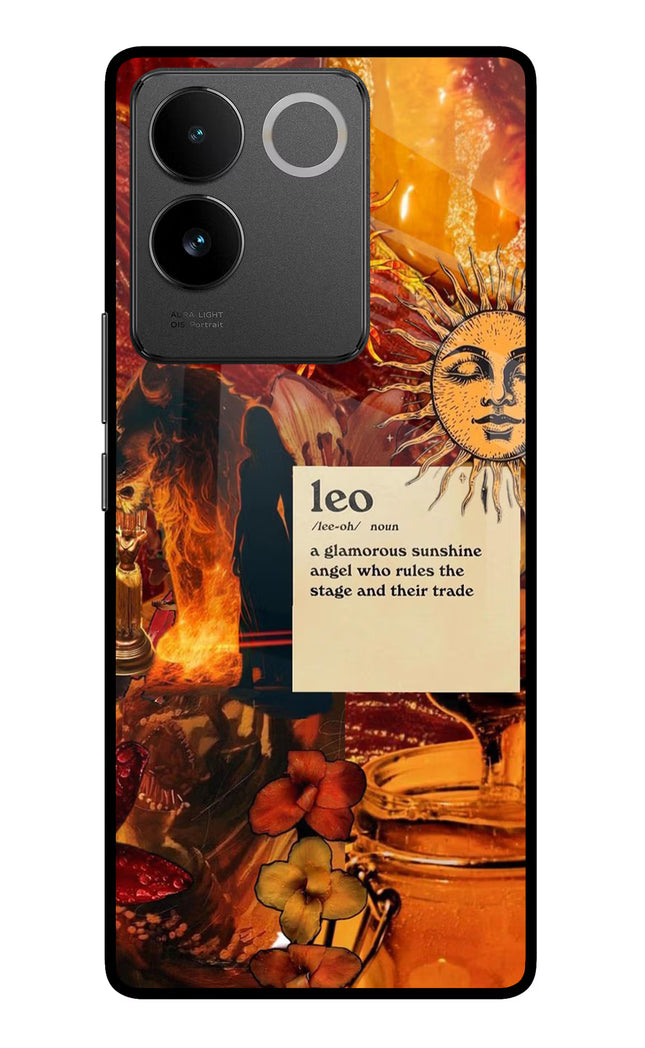 Leo Zodiac Vivo T2 Pro 5G Glass Case