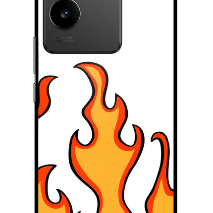 Fired Up – White Vivo T2 Pro 5G Glass Case
