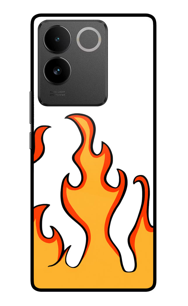 Fired Up – White Vivo T2 Pro 5G Glass Case