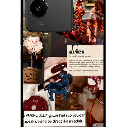 Zodiac Aries Vivo T2 Pro 5G Glass Case